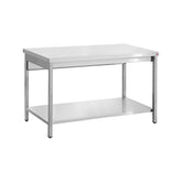 Masă de lucru inox cu poliță, 1900x700x873mm, Inomak